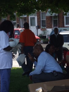 Mayor Nutter attended the barbeque on Saturday to show his support. 