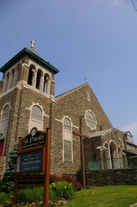 St. Paul's Church sits on the corner of Fifth and Nedro streets.