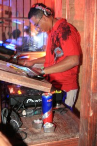 DJ Freedom providing house music for the Release party.