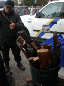 SWAT officers dismantled and tagged each gun collected.